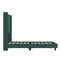 Merrick Lane Sana Modern Upholstered Platform Bed Frame with Padded, Tufted Wingback Headboard and Wood Support Slats, No Box Spring Required